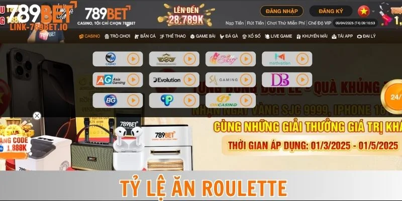 tỷ lệ ăn roulette